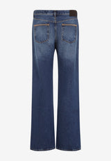 Straight-Leg Washed Jeans