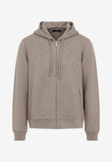 Paisley Jacquard Zip-Up Hooded Sweatshirt
