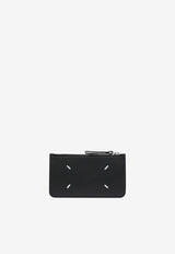 Maison Margiela Four Stitches Zip Cardholder Black SA1VX0008P4745/T_MARGI-T8013