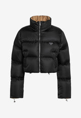 Prada Cropped Puffer Jacket Black 29D056OOO1WQ8/T_PRADA-F0002
