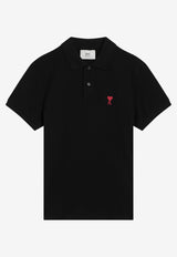 AMI PARIS Ami De Coeur Polo T-shirt Black BFUPL001760/T_AMI-001