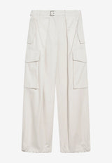 Loewe Belted Cargo Pants Ivory S359Y04XJ5CO/T_LOEW-2110