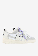 Leather and Suede Low-Top Sneakers
