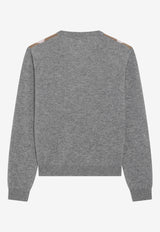 Prada Argyle Knit Sweater Gray P24G3QOOO6519/T_PRADA-F0LPX