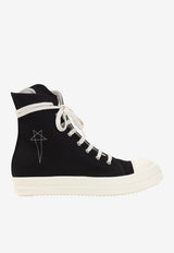 Chunky High-Top Canvas Sneakers