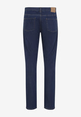Logo Patch Slim-Leg Jeans