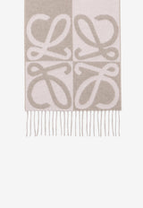 Loewe Anagram Jacquard Scarf Beige FSA4SS1W12WO/T_LOEW-7248