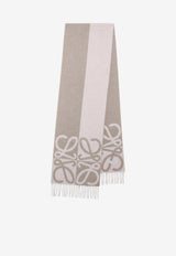 Loewe Anagram Jacquard Scarf Beige FSA4SS1W12WO/T_LOEW-7248