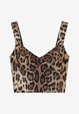 Dolce & Gabbana Leopard Print Bustier Top Brown F7BB1THS5E3/T_DOLCE-HY13M