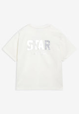 Golden Goose DB Kids Girls Signature Star Print T-shirt White GKP02815P002698/T_GOLDE-11560