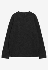 Golden Goose DB Logo Patch Bouclé Sweater Gray GMP00841P002670/T_GOLDE-60100