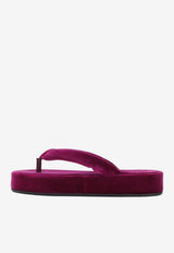 Jet Lag Velvet Thong Sandals