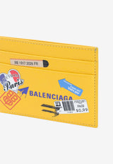 Printed Stamps Leather Cardholder