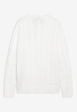 Polo Ralph Lauren Cable Knit Logo Sweater White 710775885033CO/R_POLOR-WHT