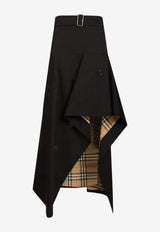 Burberry Asymmetric Maxi Trench Skirt Black 8129543A1189_BLACK_70014334