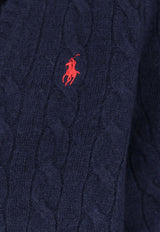 Polo Ralph Lauren Cable Knit V-neck Sweater Blue 211971866003_HUNTERNAVY_70027158