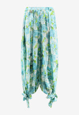 Chloé Printed Straight-Leg Pants Blue CH26UPA2638791J_WHITE_70331609