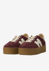 Hogan Cool Suede Low-Top Sneakers Bordeaux HXW6980FB60-UL60-UUJ