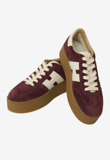 Hogan Cool Suede Low-Top Sneakers Bordeaux HXW6980FB60-UL60-UUJ