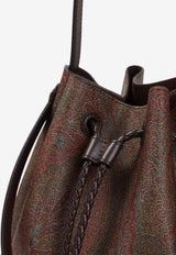Small Arnica Paisley Jacquard Bucket Bag