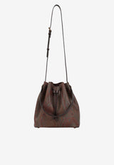 Small Arnica Paisley Jacquard Bucket Bag