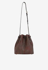 Small Arnica Paisley Jacquard Bucket Bag