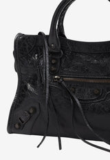 Small Le City Crinkled Leather Shoulder Bag