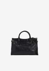 Small Le City Crinkled Leather Shoulder Bag