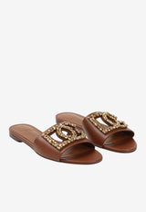 Bianca Embellished DG Logo Flat Sandals
