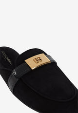 DG Logo Suede Flat Mules