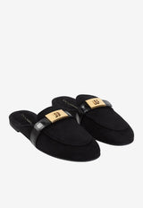 DG Logo Suede Flat Mules