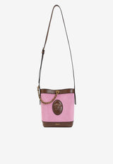 Mini Pivot Bucket Bag in Leather and Suede