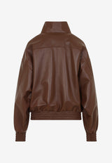 High Collar Leather Jacket
