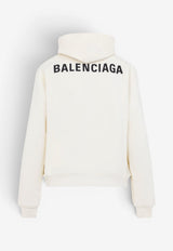 Medium Fit Logo Print Hooded Sweatshirt