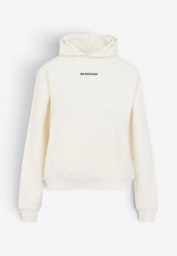 Medium Fit Logo Print Hooded Sweatshirt