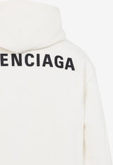 Medium Fit Logo Print Hooded Sweatshirt