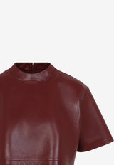 Leather Cropped T-shirt