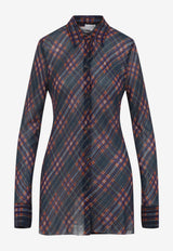 Calima Semi-Sheer Plaid Check Shirt