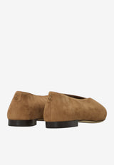 Jimmy Choo Margot Suede Pointed-Toe Flats Brown MARGOT FLAT-SUE-TOFFEE