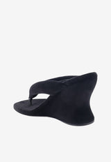 Balenciaga Gaeta 90 Velvet Wedge Sandals Black 876727WCDQ01000_BLACK_70347904