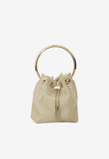 Jimmy Choo Bon Bon Metallic Mesh Bucket Bag Champagne BONBON-WGI-CHAMPAGNE/LIGHT GOLD