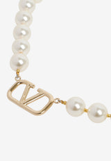 VLogo Pearl Necklace
