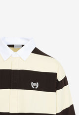 Hybrid Stripe Long-Sleeved Polo T-shirt