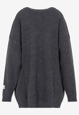 Mélange V-neck Wool Sweater