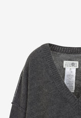 Mélange V-neck Wool Sweater