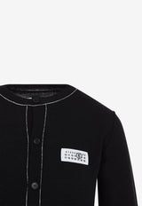 Numeric Label Wool Cardigan