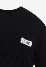 Numeric Label Draped T-shirt