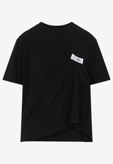 Numeric Label Draped T-shirt