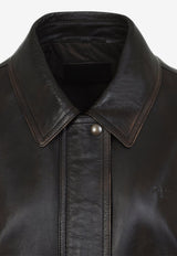 Zip-Up Leather Jacket