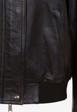 Zip-Up Leather Jacket
